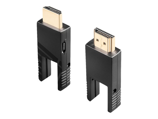 [LINCAB38323] C ble Micro-HDMI 4K60 Hybride Fibre Optique, Connecteurs HDMI & DVI fournis, 40m