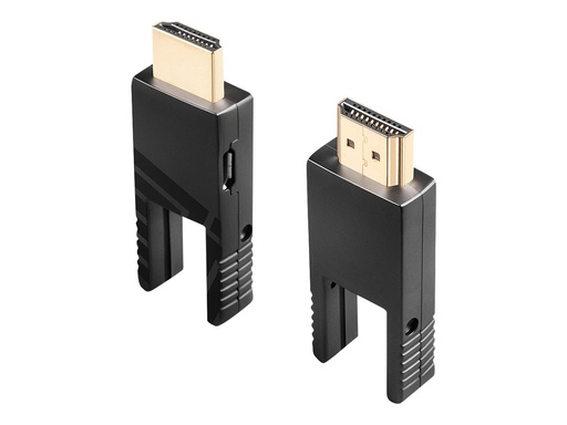 [LINCAB38326] C ble Micro-HDMI 4K60 Hybride Fibre Optique, Connecteurs HDMI & DVI fournis, 100