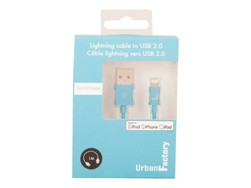 [3785078] URBAN FACTORY CABLE LIGHTNING MFI 1M BLE