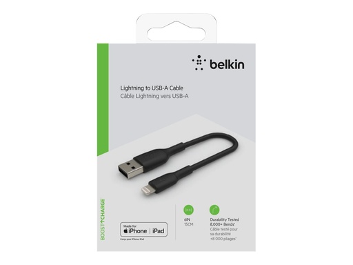 [3820810] BELKIN Cable USB-A vers Lightning 0.15m