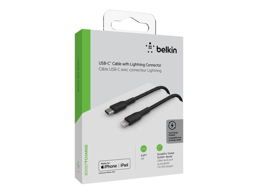 [3820830] BELKIN Câble tressé Lightning USBC 2m