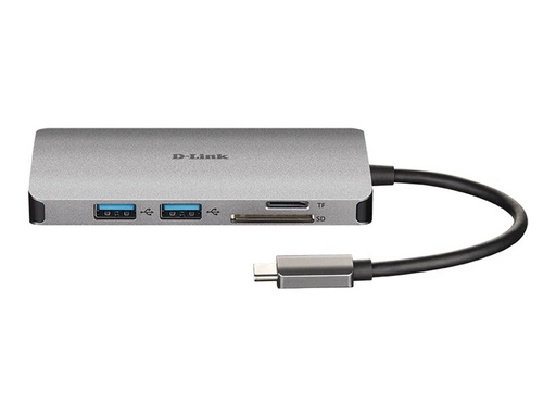 [3846083] D-LINK USB-C 8-en-1 HDMI SD /microSD