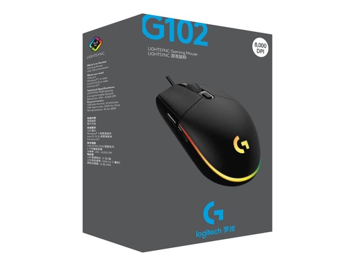[3886760] LOGI G102 LIGHTSYNC - BLACK - EER