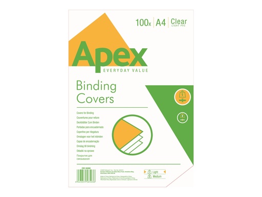 [3889050] FELLOWES APEX CLEAR PVC COUV LIGHTWEIGHT