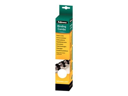 [FELLACC5330403] Fellowes PLASTIC COMB 8 MM WHITE A4 RETAIL 25PK 5330403