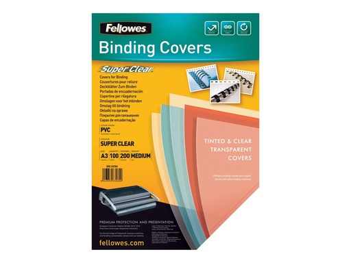 [3903665] FELLOWES Couverture PVC 200 MIC A3 trnsp