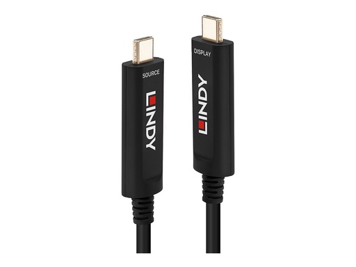 [LINCAB38503] LINDY Fibre Optic Hybrid USB C Video 15m