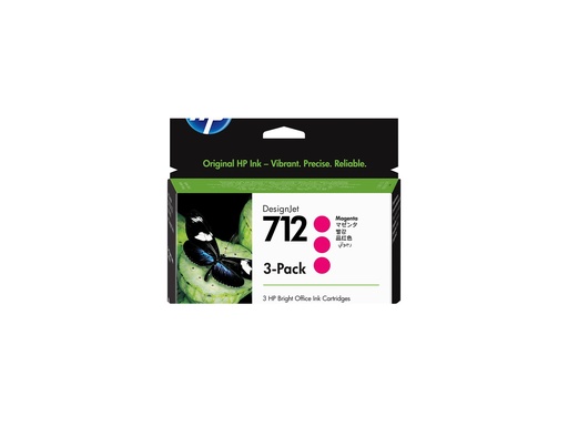 [3934562] HP 712 3-Pack 29-ml Magenta DesignJet
