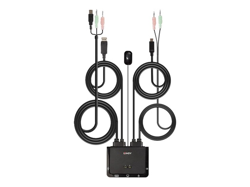 [LINAVI42346] Switch KVM 2 Ports DisplayPort 1.2, USB Type C, USB 2.0 & Audio avec C bles