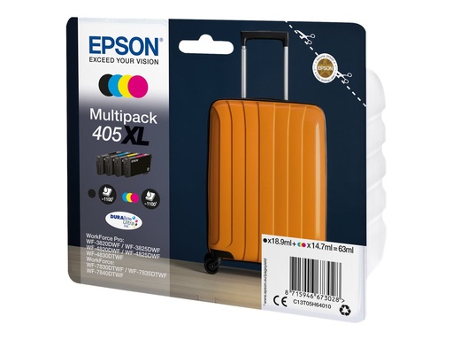 [EPST05H640] EPSON Multipack 405XL Encre Durabrite Ultra Valise N,C,M,J 1x18,9ml+3x14,7ml