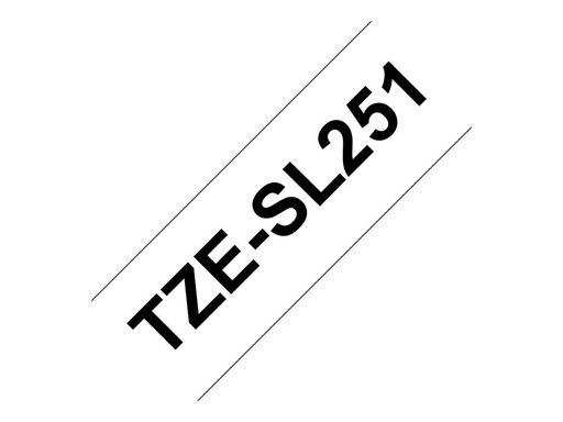 [4044981] Ruban TZeSL251 24mm Noir /  Blanc Auto-Laminé
