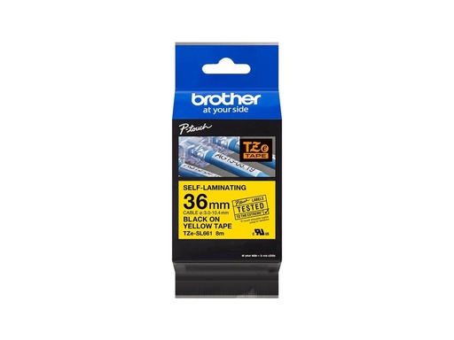 [4044984] Ruban TZeSL661 36mm Noir /  Jaune Auto-Laminé
