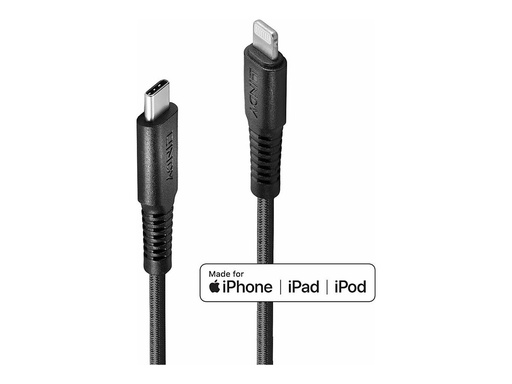 [LINCAB31287] C ble renforcé USB type C vers Lightning, charge & synchro, 2m