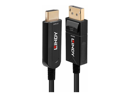 [LINCAB38492] C ble Hybride Fibre Optique DisplayPort 1.2 vers HDMI 18G, 30m