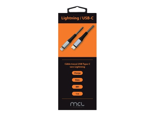 [4118860] MCL Câble tressé USB-C vers Lightning 1m