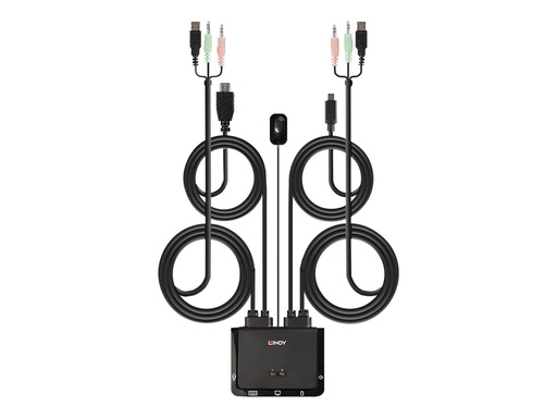 [LINAVI42347] Switch KVM 2 Ports HDMI 4K60, USB Type C, USB 2.0 & Audio avec C bles