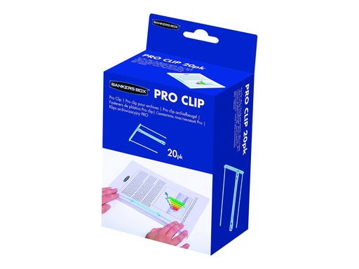 [FELLACC1189601] Fellowes BB PRO CLIP - LIGHT BLUE 20PK 1189601