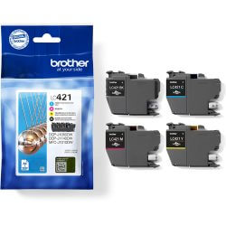 [4221722] Pack de 4 cartouches d'encre LC421BK/C/M/Y