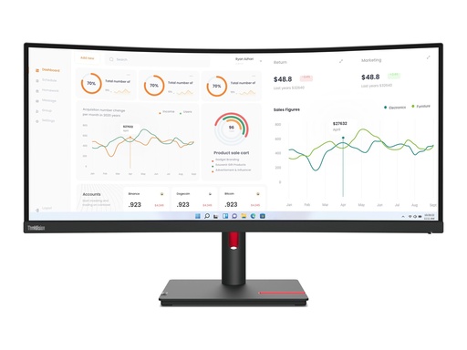 [46157156] LENOVO T34w-30 34p WQHD VA 21:9 Monitor