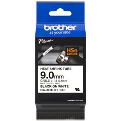 [46164809] Rubans thermo rétractable, 9mm-1.5m Noir/Blanc