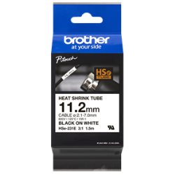 [46164810] Rubans thermo rétractable, 11.2mm-1.5m Noir/Blanc