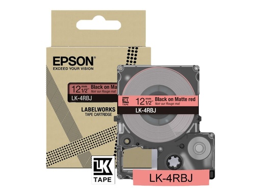 [46336701] EPSON Matte Tape Red/Black 12mm 8m