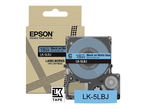 [46336708] EPSON Matte Tape Blue/Black 18mm 8m