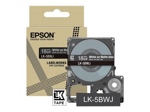 [46336709] EPSON Matte Tape Black/White 18mm 8m