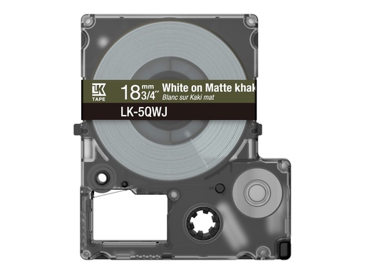 [46336712] EPSON Matte Tape Khaki/White 18mm 8m