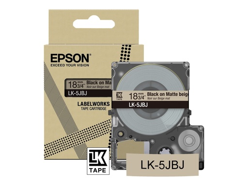[46336713] EPSON Matte Tape Beige/Black 18mm 8m