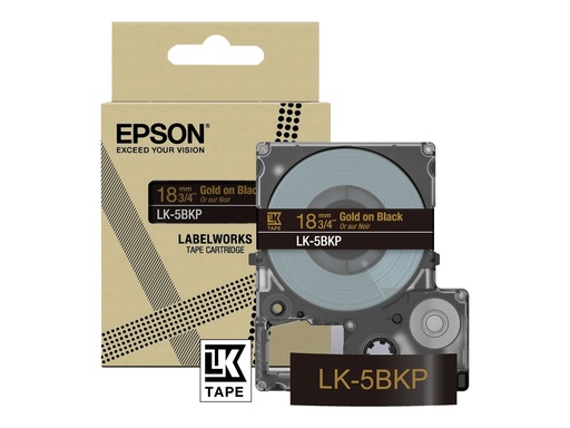 [46336716] EPSON Metallic Tape Black/Gold 18mm 9m