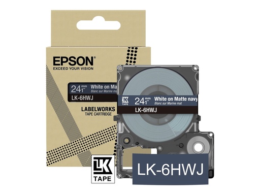 [46371898] EPSON Matte Tape Navy/White 24mm 8m