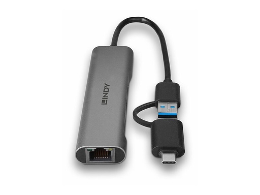 [46480470] LINDY USB 3.2 Gen 1 Hub & Gigabit