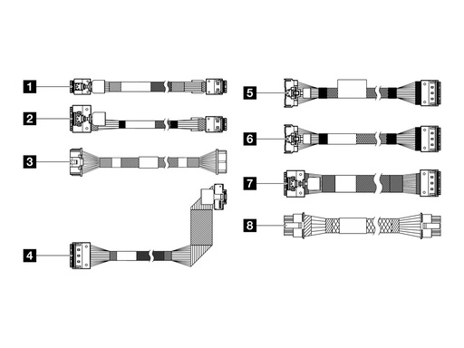 [47080250] LENOVO ISG ThinkSystem SR650 Cable Kit