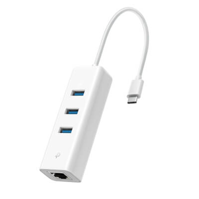 [10419423] Hub USB Type-C à 3 ports et adaptateur Giga Ether.