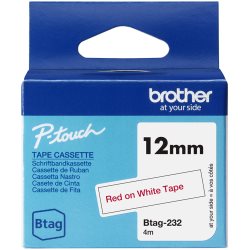 [10521455] BROTHER Ribbon BTAG232 12MM Red