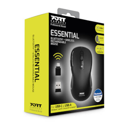 [11822454] Souris Bluetooth & 2,4Ghz rech. USB A&C Essential