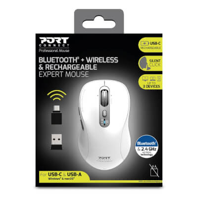 [48271749] PORT DESIGNS Mouse Rechargeable + RF