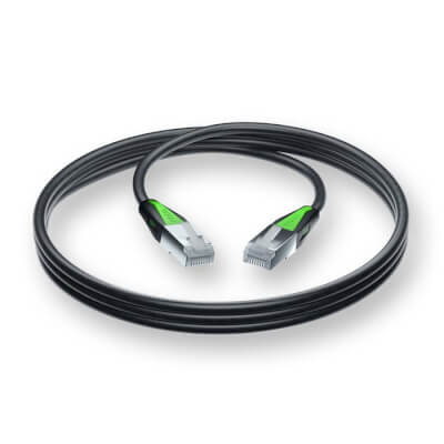 [11907706] Câble Ethernet Catégorie 6A 100cm SF/FTP noir