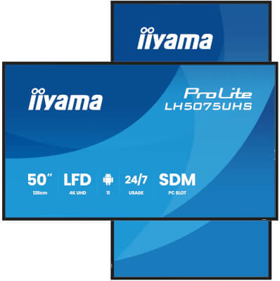 [IILH5075UHSB2AG] Moniteur 50'' VA 3840x2160 9,5ms Android HP USB