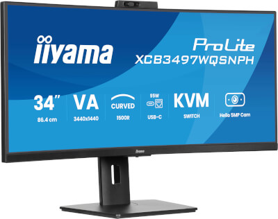 [IIXCB3497WQSNPHB1] Ecran incurvé 34" VA 3440x1440 dock USB et webcam