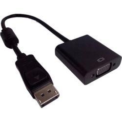 [125556M2] Adaptateur Displayport Mâle VGA Femelle noir