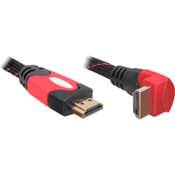 [1310180] Câble vidéo HDMI High speed coudé bas 1,8m