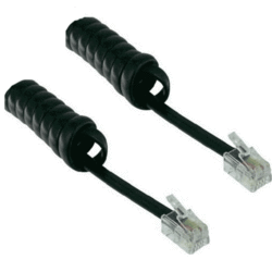 [1350SB] Câble RJ9 spirale noir extensible 2m