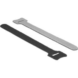 [18687] Sachet de 10 attaches velcro 12x200mm noir