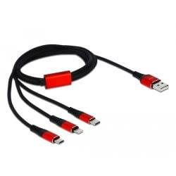 [201312] Câble charge USB A Lightning /Micro USB /USB C 1m
