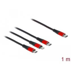 [201315] Câble charge USB C Lightning /Micro USB /USB C 1m