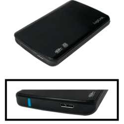 [287156] Boîtier 2"1/2 USB 3.1 Sata noir connecteur Micro B