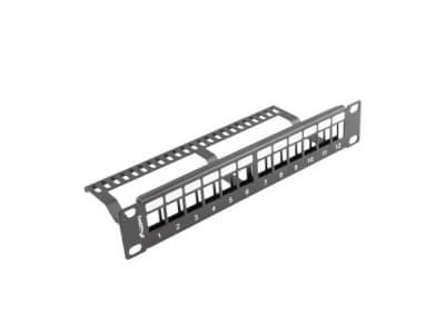 [5010N-12] Panneau de brassage nu 10" 1U 12 ports Keystone