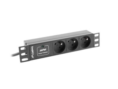 [5056B-V2] Multiprise rackable 10" 3 sorties noir 1U